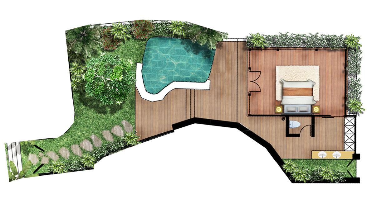 Blue Karma Nestling - Floor plan - Royal Honeymoon Blue Karma Nestling - Floor plan - Royal Honeymoon